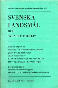 Svenska landsmål och svenskt folkliv. Tidskrift…