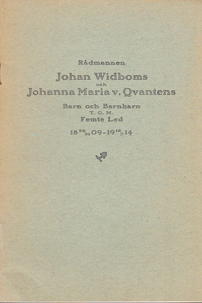 Rådmannen Johan Widboms och Johanna Maria v.…
