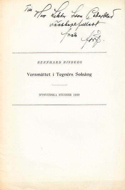 Versmåttet i Tegnérs Solsång [= rubrik].