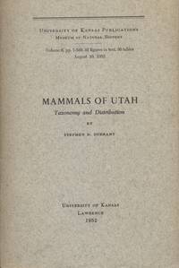 Mammals of Utah: Taxonomy and Distribution