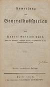 Anweisung zum Generalbassspielen ... Dritte, verbesserte Auflage