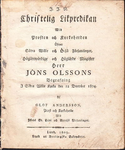 Christelig likpredikan wid prosten och…