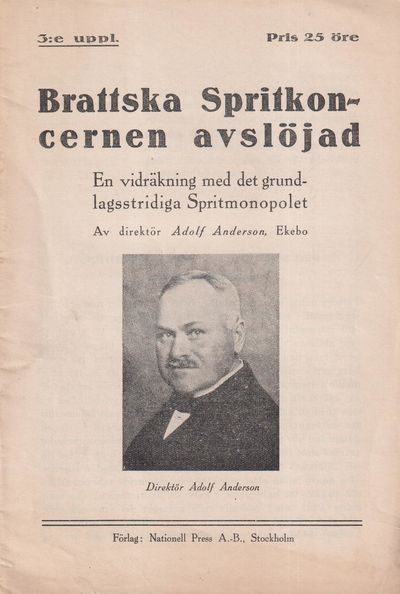 Brattska Spritkoncernen avslöjad. En vidräkning…