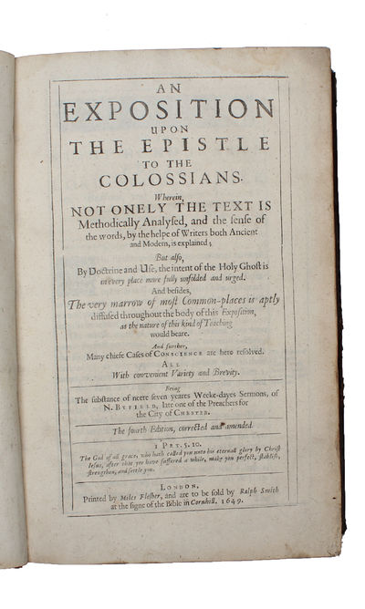 An Exposition upon the Epistle to the Colossians. The fourth Edition, corrected and amended. (photo 2)