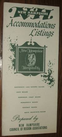 New Hampshire Accommodations Listings by New Hampshire Council of Region Associates - 1965