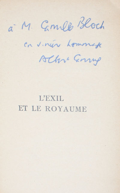 L'Exil et le Royaume. nouvelles.  -…