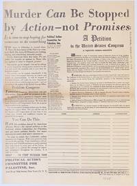 image of Murder can be stopped by action - not promises... A petition to the United States Congress
