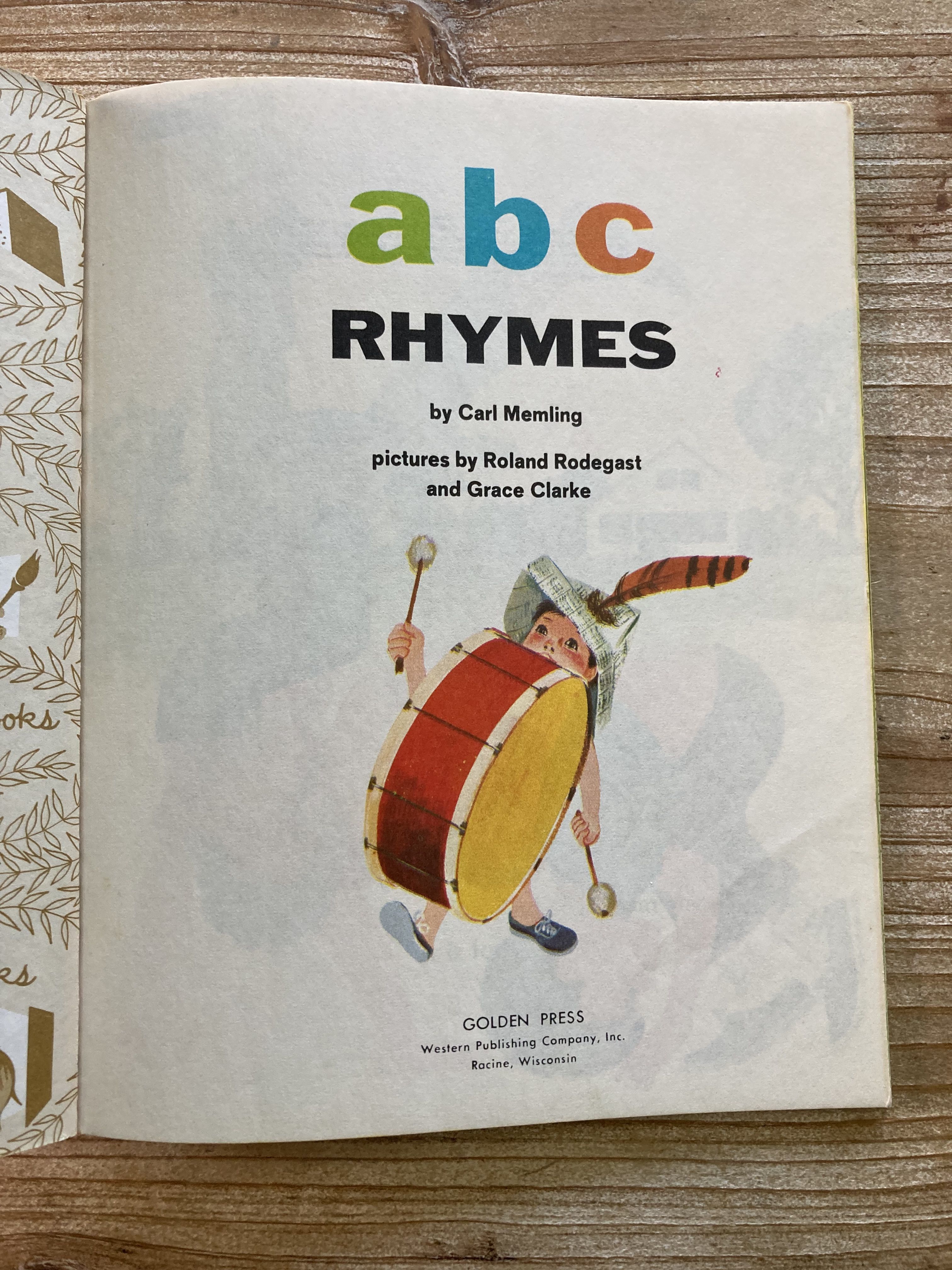 BIBLIO ABC Rhymes * A Little Golden Book by Carl Memling Hardcover