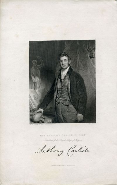 President of the Royal College of Surgeons. Engraved Portrait by H. Robinson after M. A. Shee