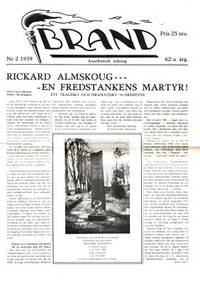 Brand. Nr 2 1959. 62:a årg. Anarkistisk tidning.