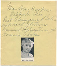 Signature and Title