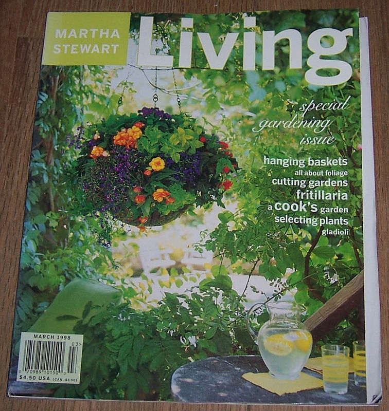 MARTHA STEWART LIVING MAGAZINE MARCH 1998