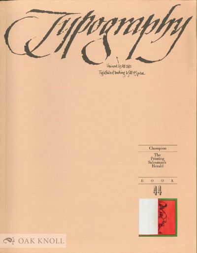 PRINTING SALESMAN'S HERALD: BOOK 44, SPECIAL ISSUE ON TYPOGRAPHY