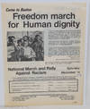 Come to Boston: Freedom march for Human dignity [handbill]