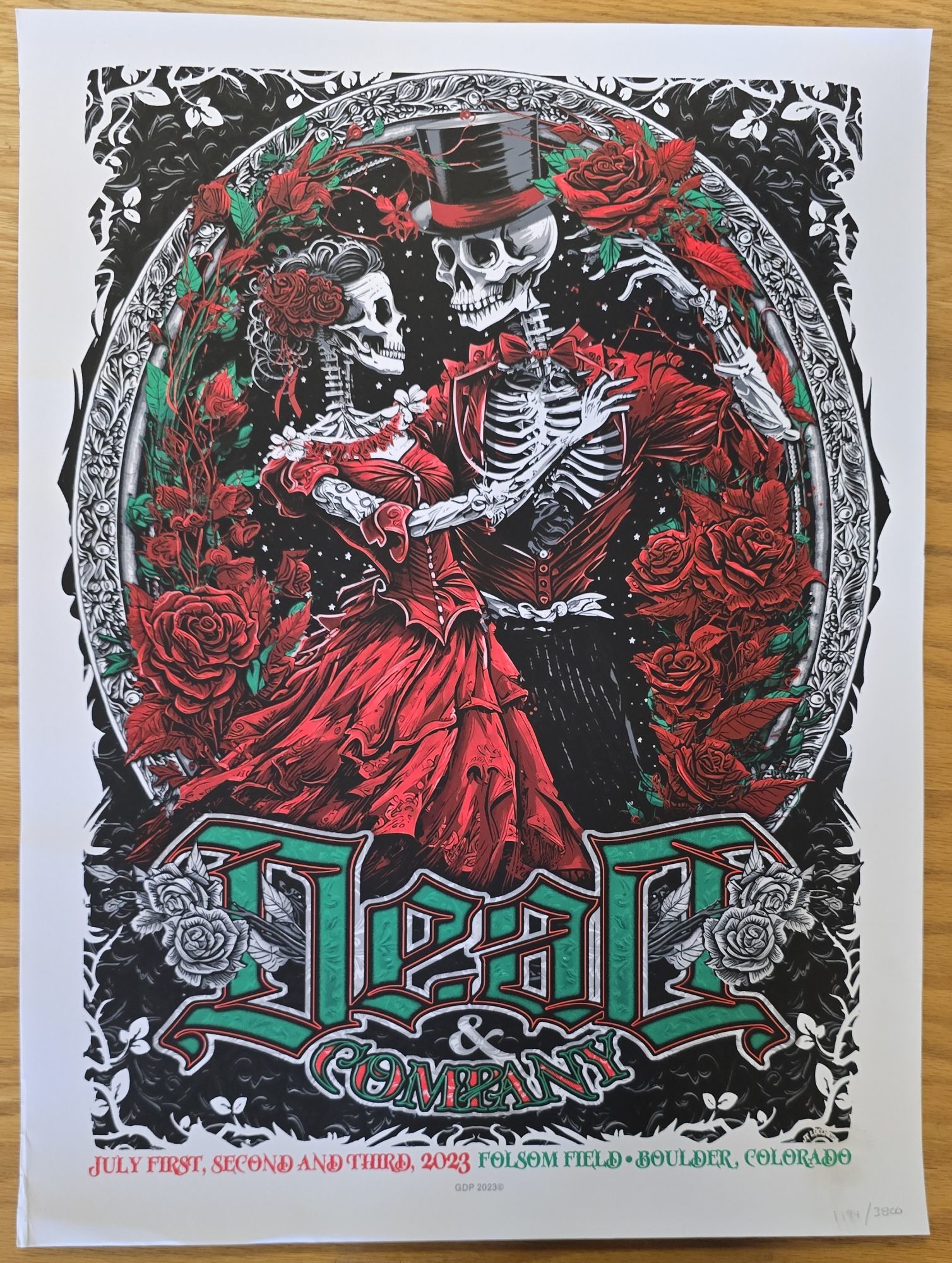 Dead & Company 2023 Poster Folsom Field, July 1-3,