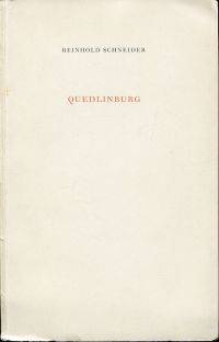 Quedlinburg. by Schneider, Reinhold - 1953 