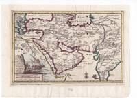 1705 Original Map of Jerusalem, Turkey, Arabia, Persia, and India by Pieter Van Der AA, Illustrated with a Shipwreck