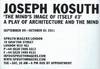 Joseph Kosuth : 'The Mind's Image of Itself #3' a play of architecture and the mind (poster)