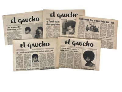 UCSB Student Activist Newspaper "El Gaucho" Archive Covering Anti-Vietnam Protests, Black Studies, and Angela Davis, 1969