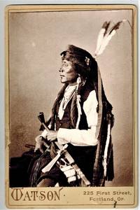 Cabinet Card Portrait in Profile of Ma To Chu Tu Hu (Bear&#039;s Rib) by Gardner, Alexander - Photographer )