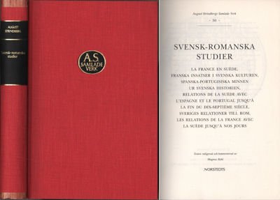 SVENSK-ROMANSKA STUDIER. La France en Suède,…