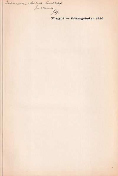 Blekinge bronsålder [= rubrik].