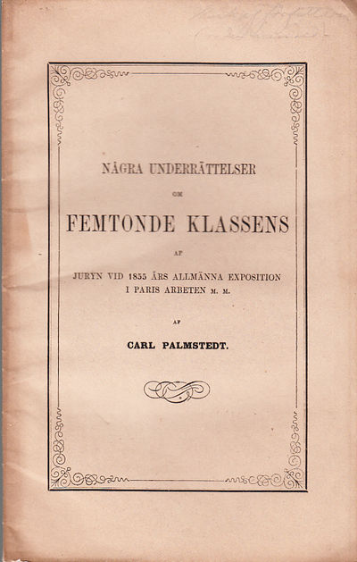 Några underrättelser om femtonde klassens af…