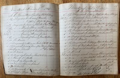 Manuscript “Estimate Book" for an unidentified New York City contractor, dated 1867-1873