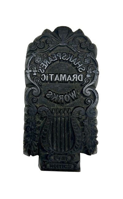 Brass printing block from Leighton - Shakespeare's Dramatic Works-Tilt's Edition