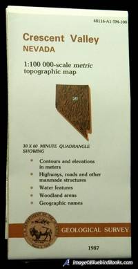 Crescent Valley Nevada 1:100,000-scale metric topographic map de U.S. Geological Survey - U.S. Department of the Interior - 1987