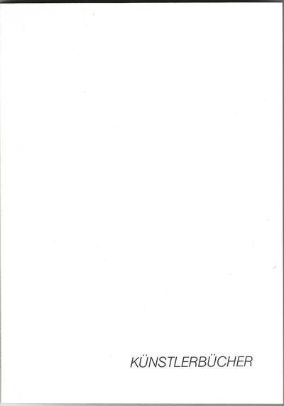 Künstlerbücher, Frankfurter Kunstverein, 16.10 - 23.10.1981