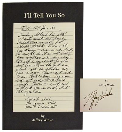 I'll Tell You So (Signed First Edition)