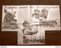 Per i 100 anni dei Bersaglieri nel 1936 Lamarmora Bevilacqua Custoza Mussolini