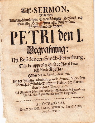 Lijk-sermon, wid then allerdurchleuchtigste…