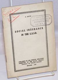 image of Social insurance in the U.S.S.R.