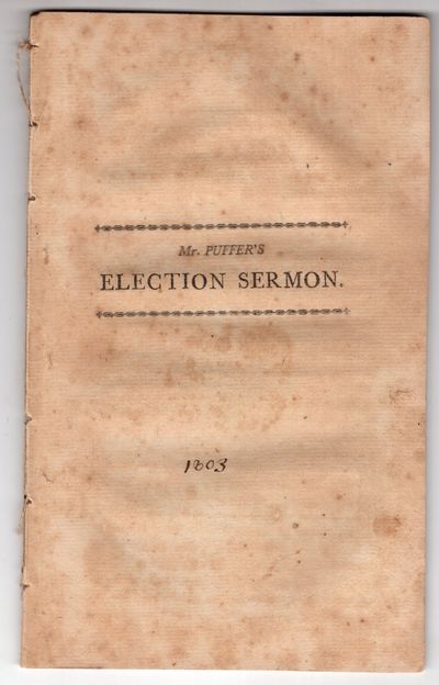 Boston: Printed by Young and Minns , 1803. First Edition. Pamphlet. Good. 32pp., removed. Complete, ...