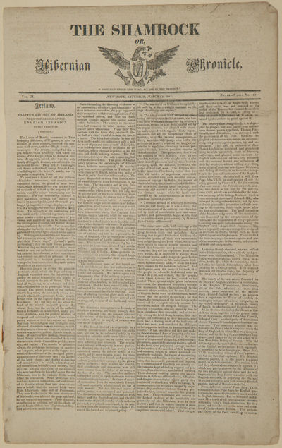 James Madisons Second Inaugural Address, in a Rare New York Irish Newspaper