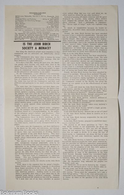 Is The John Birch Society A Menace