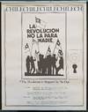 La Revolucion no la para Nadie. The Revolution is Stopped by No One (poster)