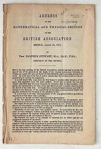 Address to the Mathematical and Physical Section of the British Association. Bristol, August 25, 1875