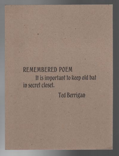 REMEMBERED POEM