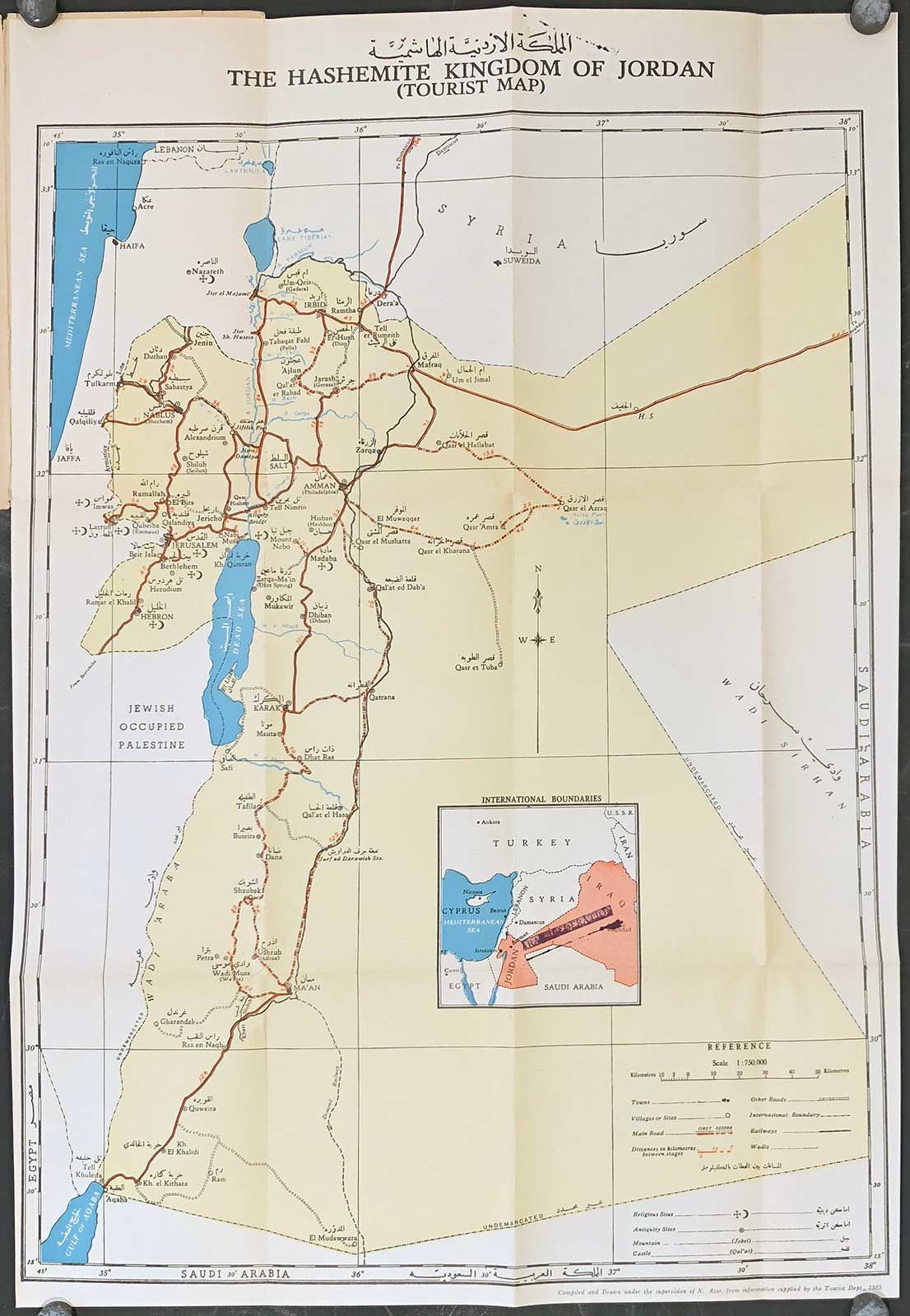 jordan tourist map