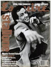 image of ESQUIRE 1996. SYLVESTER STALLONE, THE MURDER OF TUPAC SHAKUR, MASTERS OF SPIN