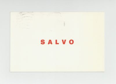 Exhibition postcard: Salvo (opens 5 October 1984)
