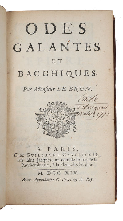 Odes galantes et bacchiques. (photo 2)