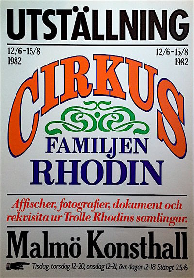 Utställning Cirkus Familjen Rhodin. Affischer,…