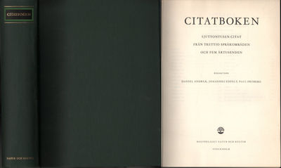 CITATBOKEN. Sjuttontusen citat från trettio…