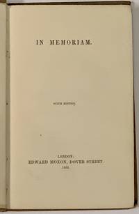 In MEMORIAM by Tennyson, Alfred Lord [1809 - 1892] - 1855