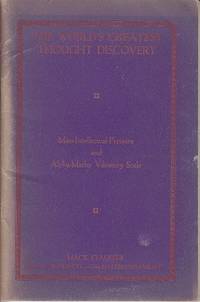 Mass-Intellectual-Pressure and Alpha-Matho Vibratory Scale, with the Calendar for 1926  -  SCARCE