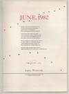 June, 1982 (Signed Broadside)